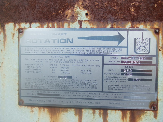  Drive Agitator 11.2 kW (15 HP)  For Sale - IPP# 106307