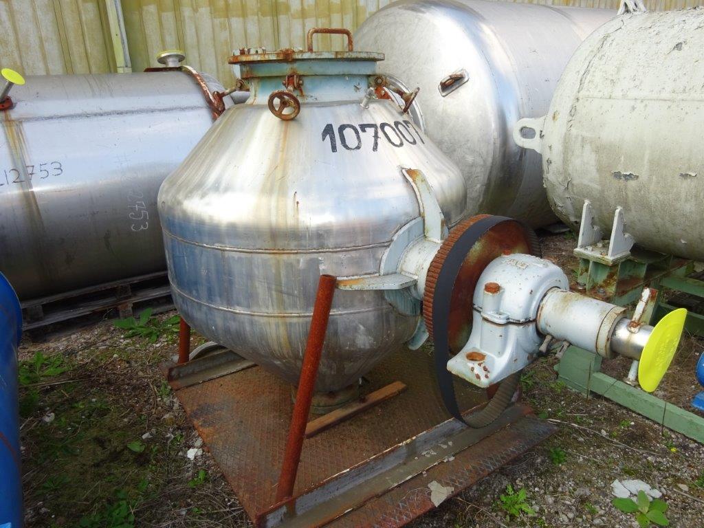   Dryer-Twin Shell & Double Cone 0.5 m3 (17.7 ft3) Hastelloy - C4 For Sale - IPP# 107007