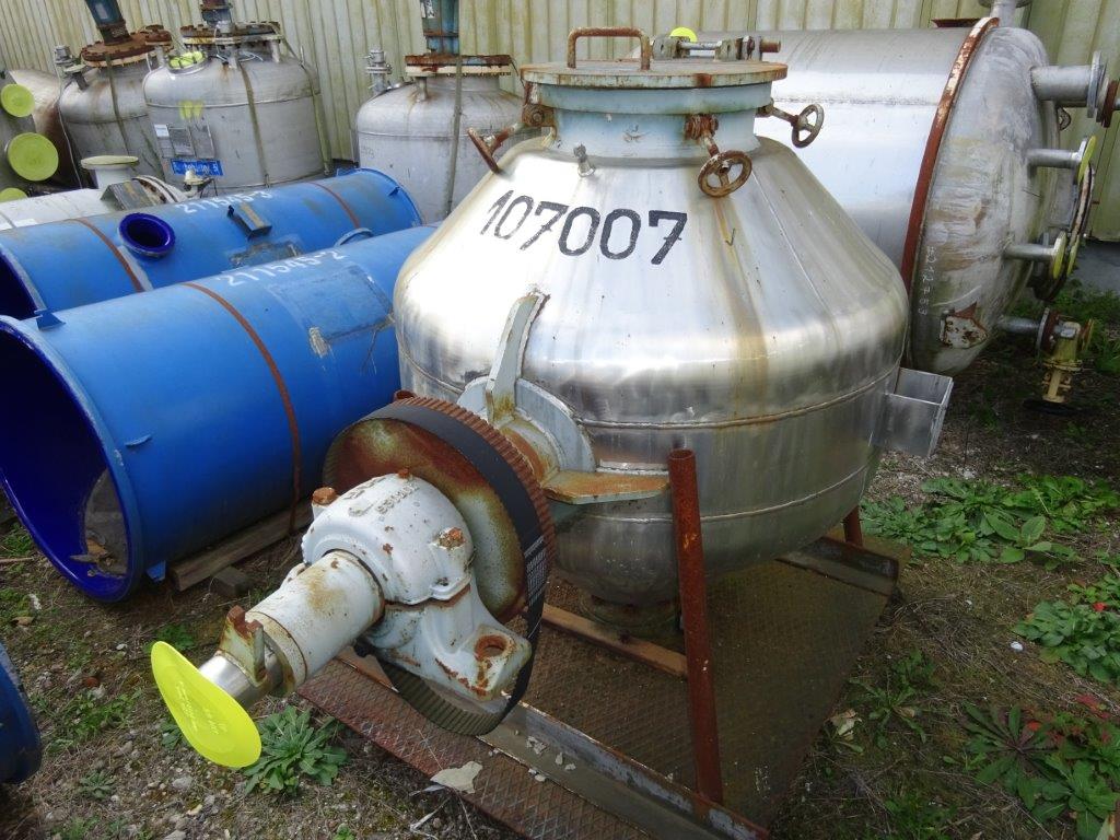   Dryer-Twin Shell & Double Cone 0.5 m3 (17.7 ft3) Hastelloy - C4 For Sale - IPP# 107007