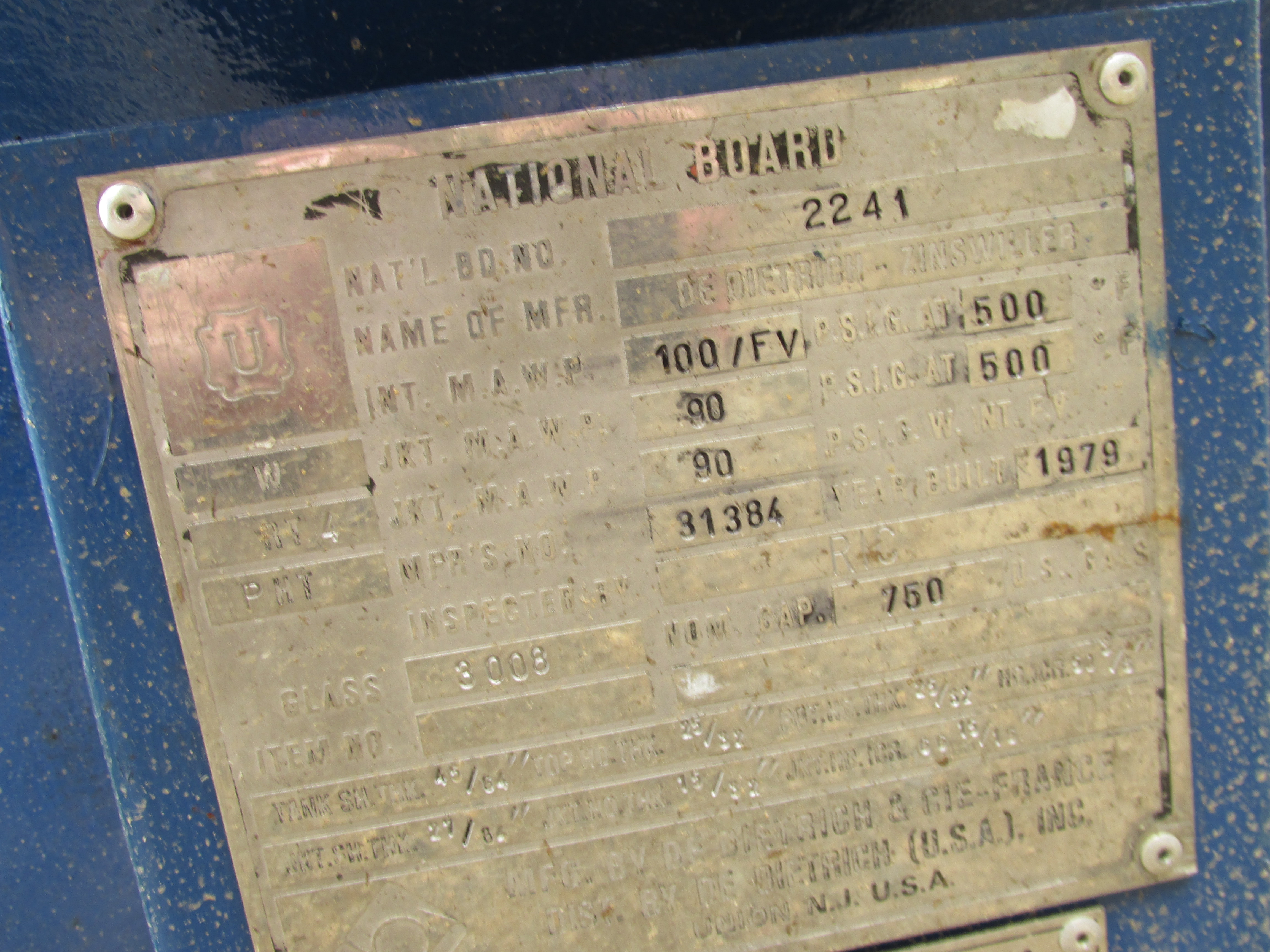 Glasslined DeDietrich SA Batch Type Body Only Reactor - IPP# 102412