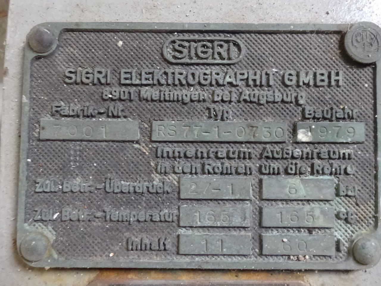  Shell and Tube Heat Exchanger 1.8 m² (19.4 ft²) Graphite For Sale - IPP# 204124