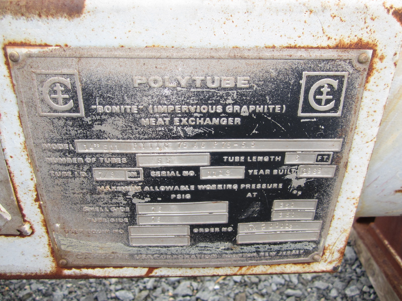 Graphite Shell and Tube Heat Exchanger - IPP# 205713