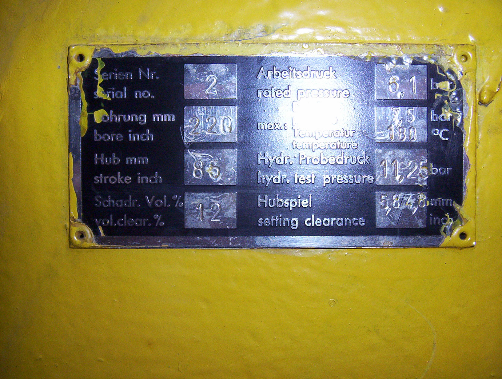 Reciprocating Compressor Neuman Esser 2V2-370/220 - IPP# 205947