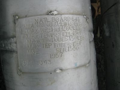 Stainless Steel 316 Manning & Lewis Shell and Tube Heat Exchanger - IPP# 205972