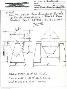  Stainless Steel 316  Dryer-Twin Shell & Double Cone 2.8 m3 (100 ft3) For Sale - IPP# 206648