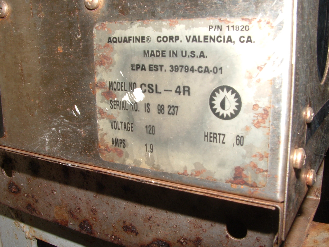  Stainless Steel 316L  Water Treatment 11,356 L/h (50 GPM) For Sale - IPP# 206606