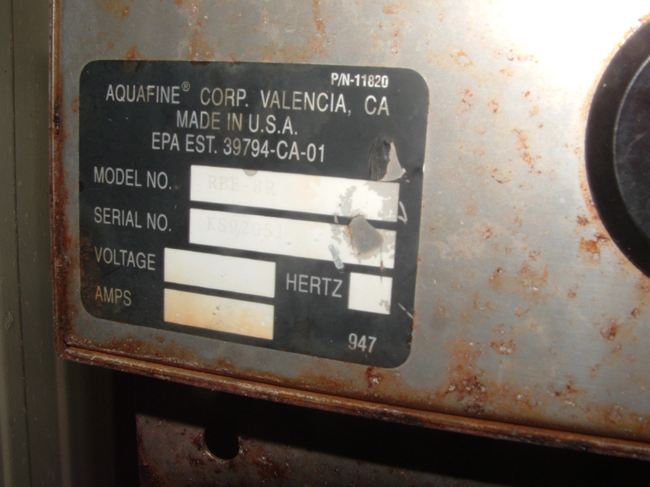  Stainless Steel 316L  Water Treatment 11,356 L/h (50 GPM) For Sale - IPP# 206606
