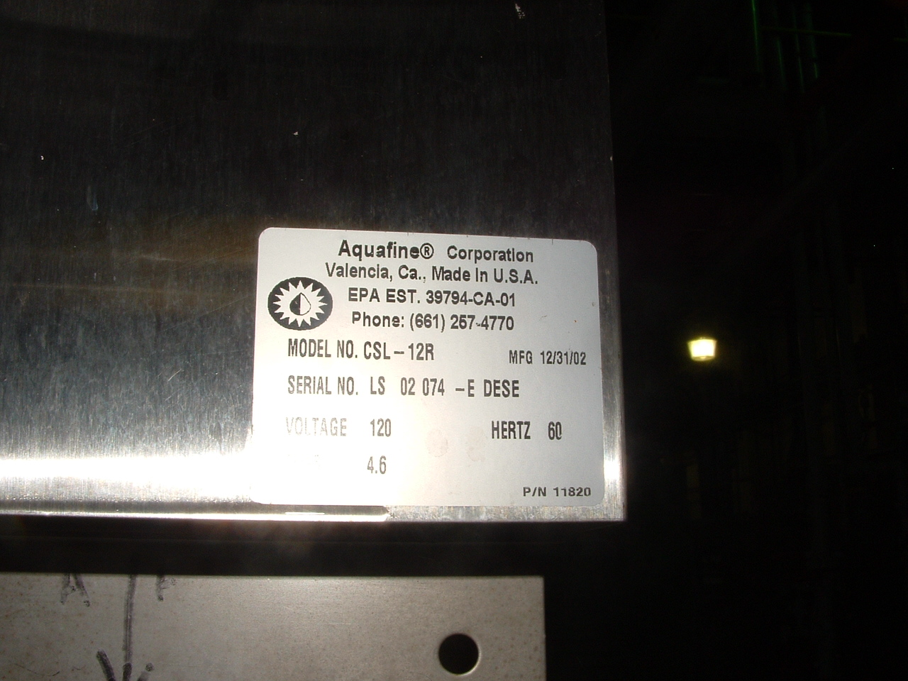  Stainless Steel 316L  Water Treatment 11,356 L/h (50 GPM) For Sale - IPP# 206621