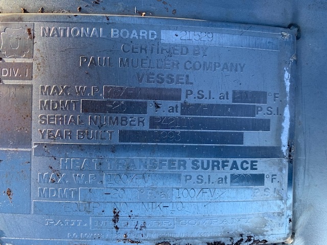 Stainless Steel 316 Batch-Type Agitated Reactor - IPP# 206636