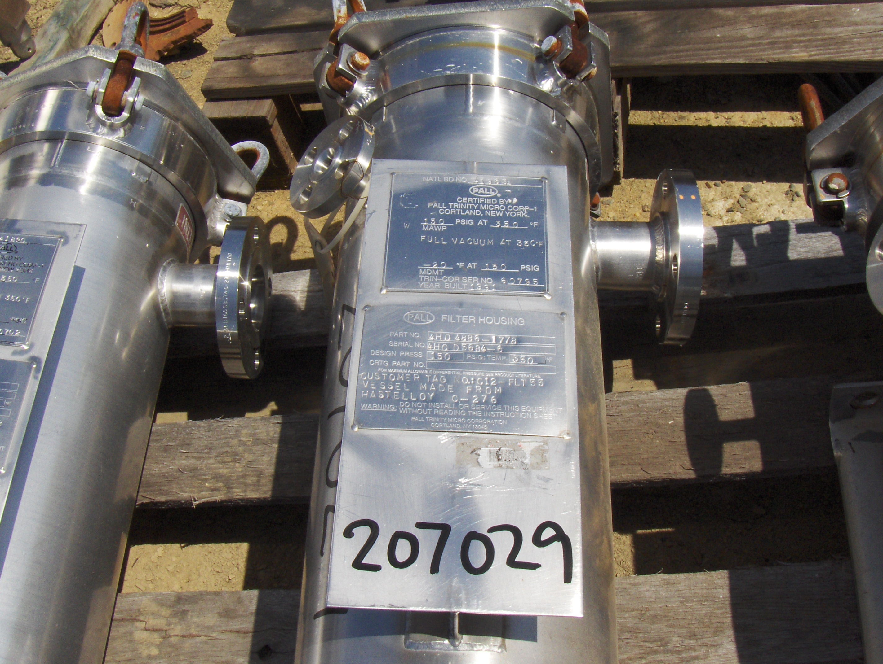  Hastelloy - C276 Cartridge And Candle Filter 0.93 m² (10 ft²) For Sale - IPP# 207029