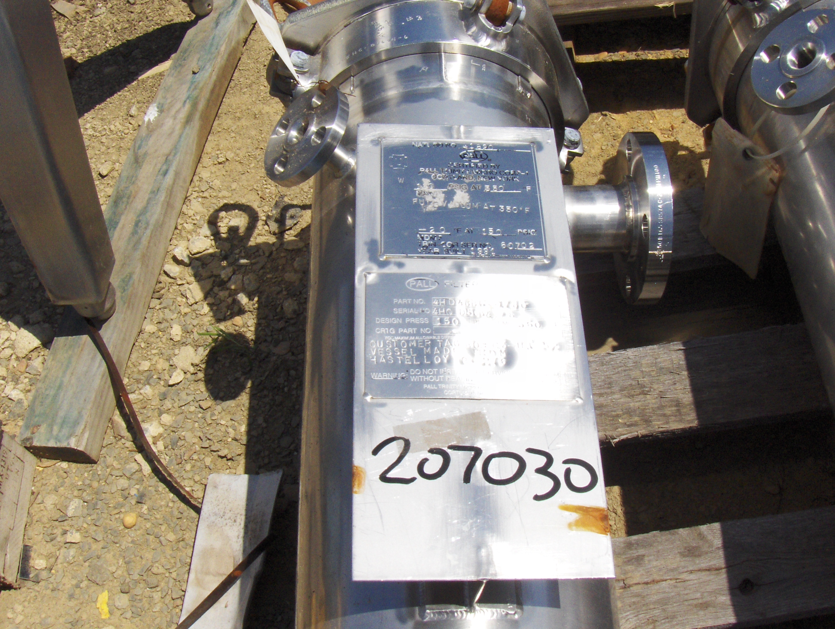  Hastelloy - C276 Cartridge And Candle Filter 0.93 m² (10 ft²) For Sale - IPP# 207030