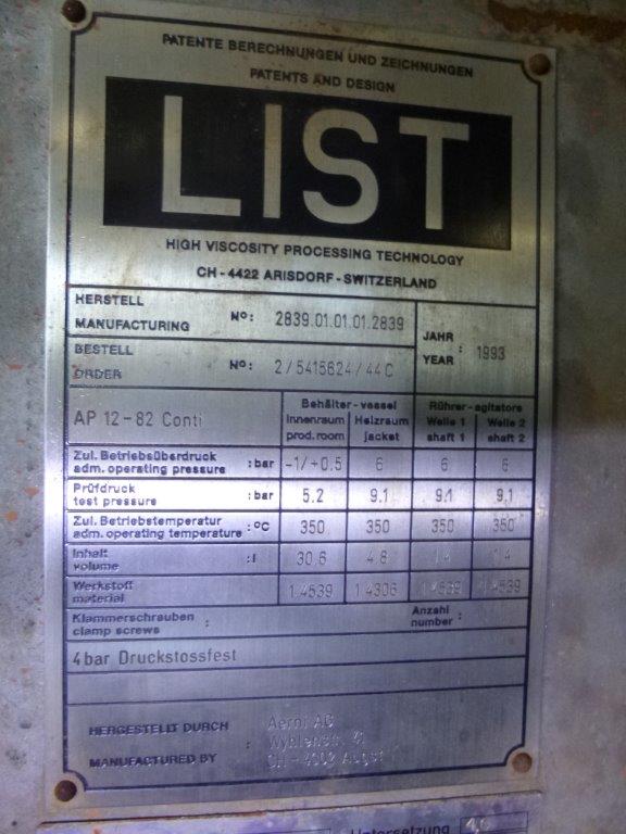 Stainless Steel 904 List (Switzerland) AP12-82 Conti Mixer-Continuous - IPP# 207108