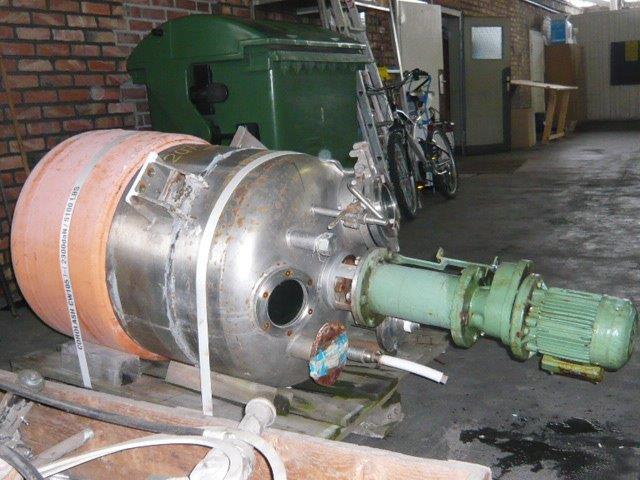  Stainless Steel 316 Batch-Type Agitated Reactor 250 L (66 gallons) For Sale - IPP# 207131