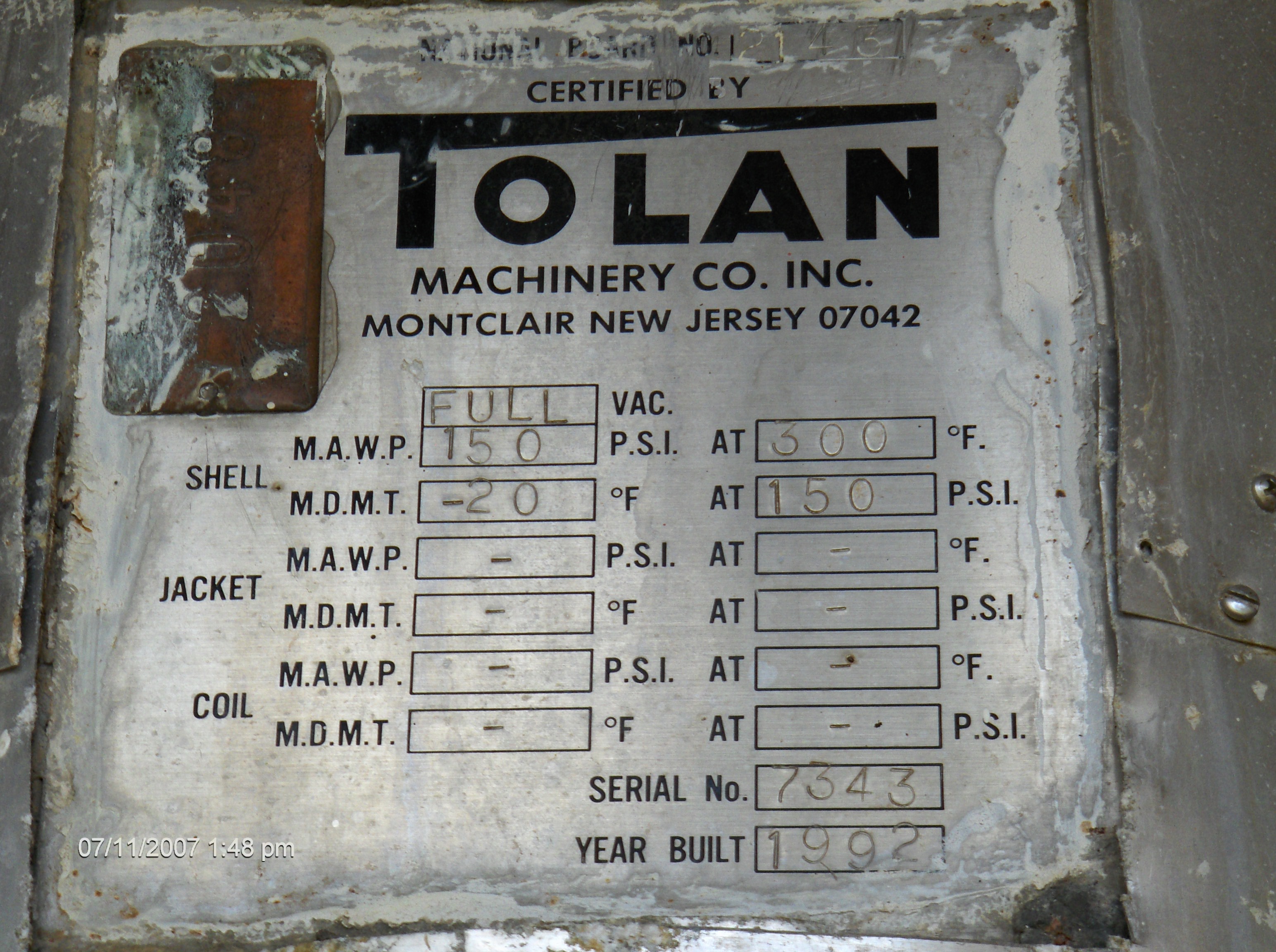 Stainless Steel 316 Packed Column - IPP# 207546