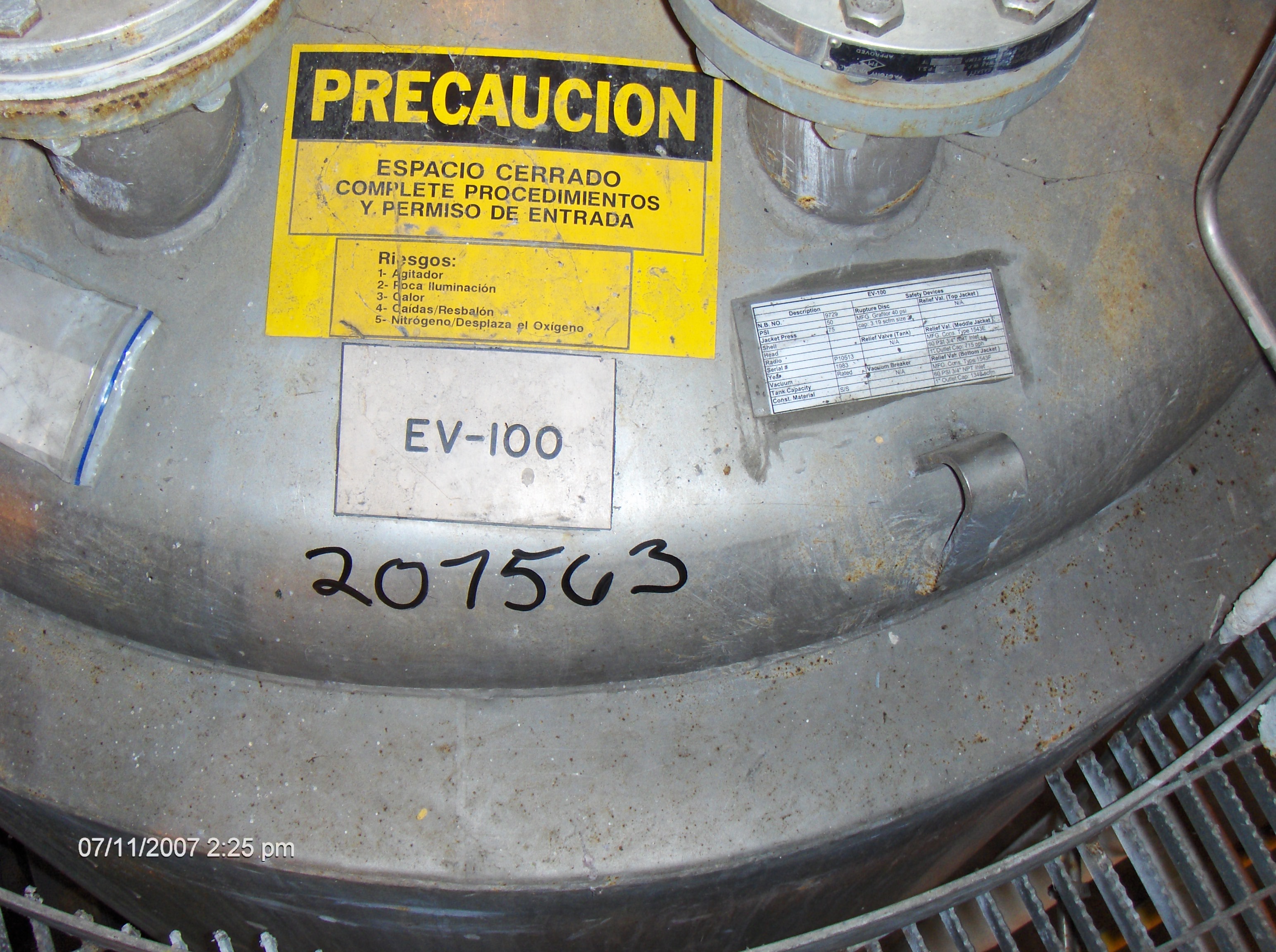 Stainless Steel 316 Batch-Type Agitated Reactor - IPP# 207563