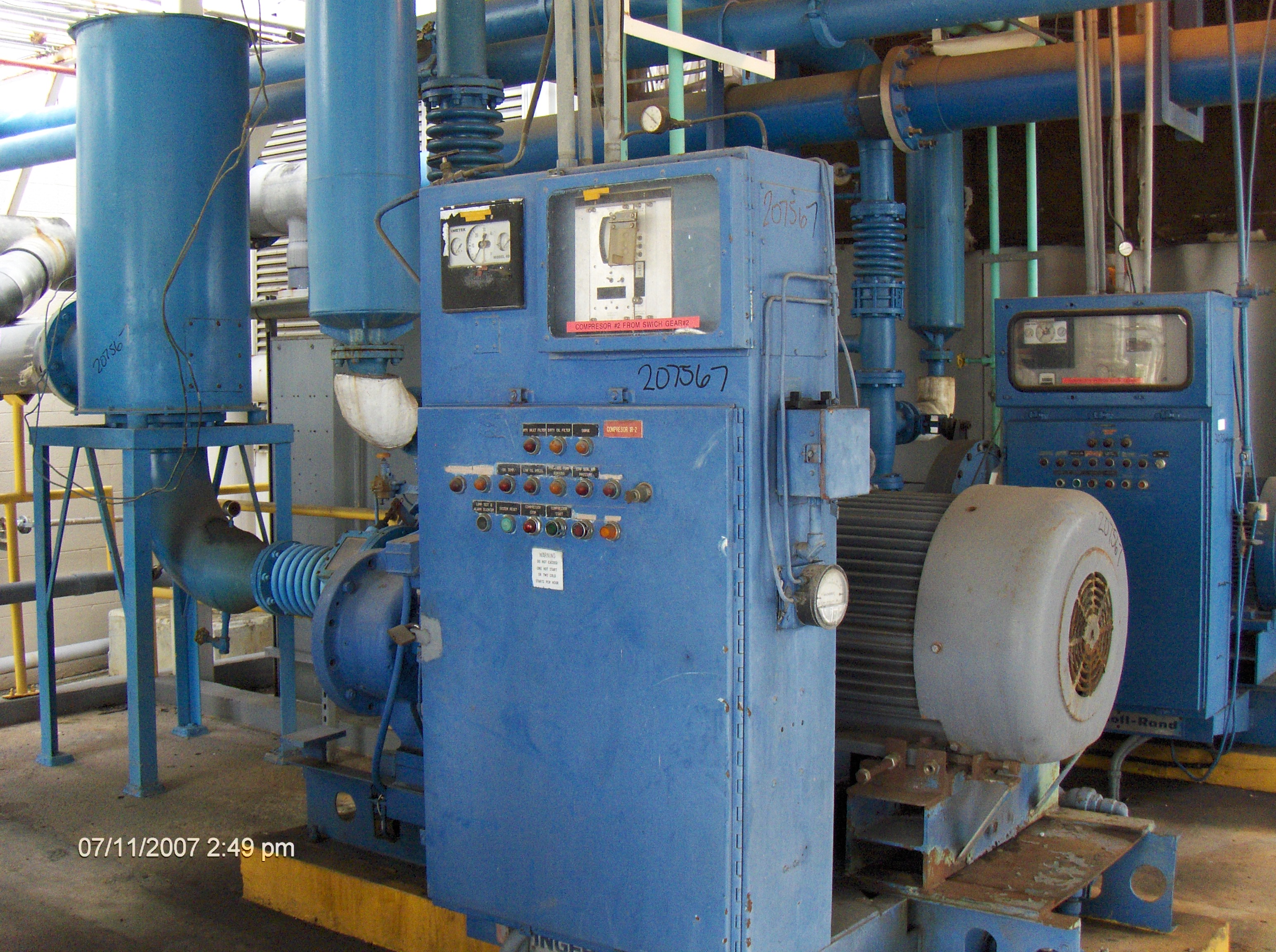   Centrifugal Compressor 3,653 m3/h (2,150 CFM) For Sale - IPP# 207567