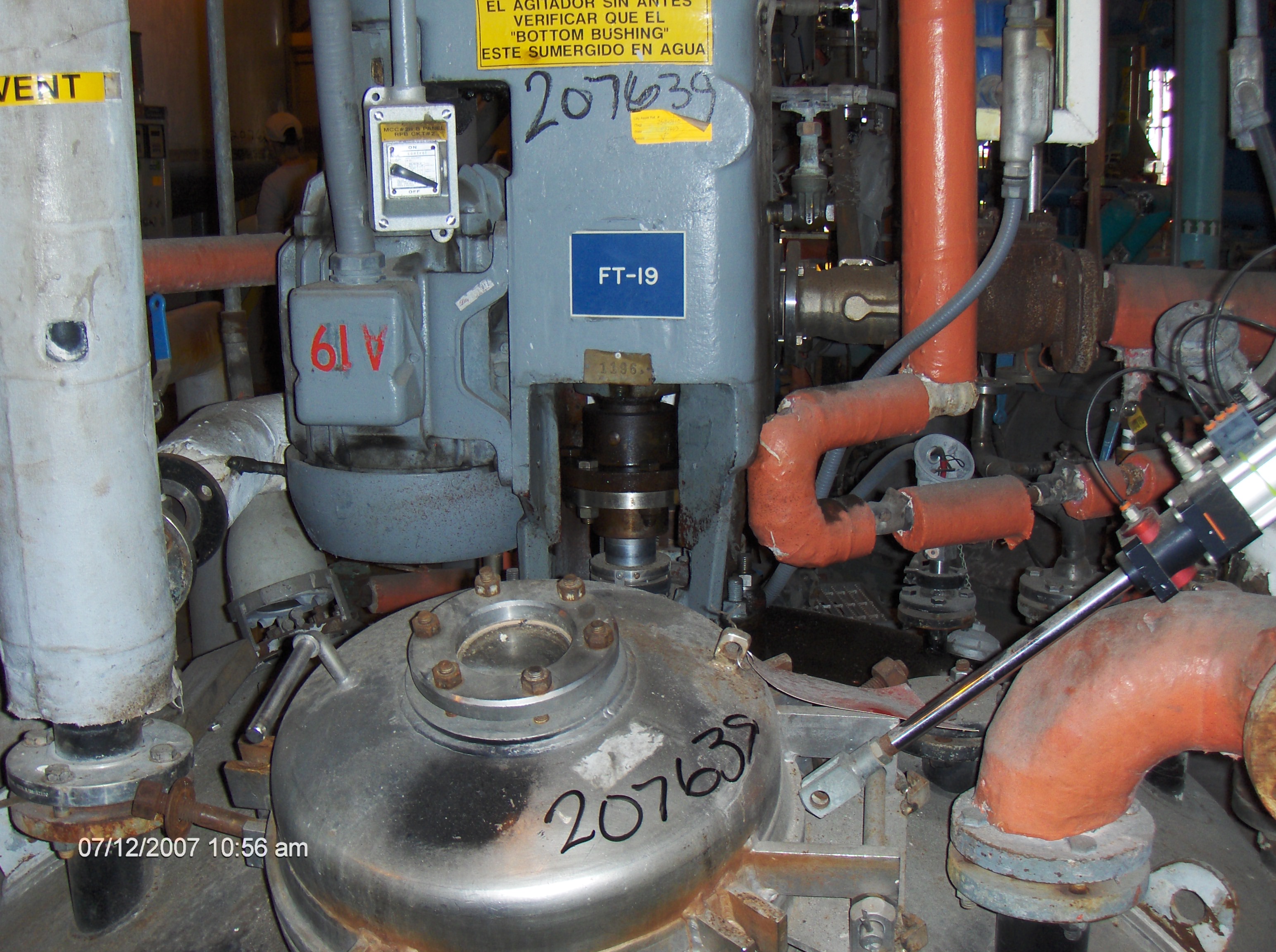 Stainless Steel 304 Gaston County Batch-Type Agitated Reactor - IPP# 207639