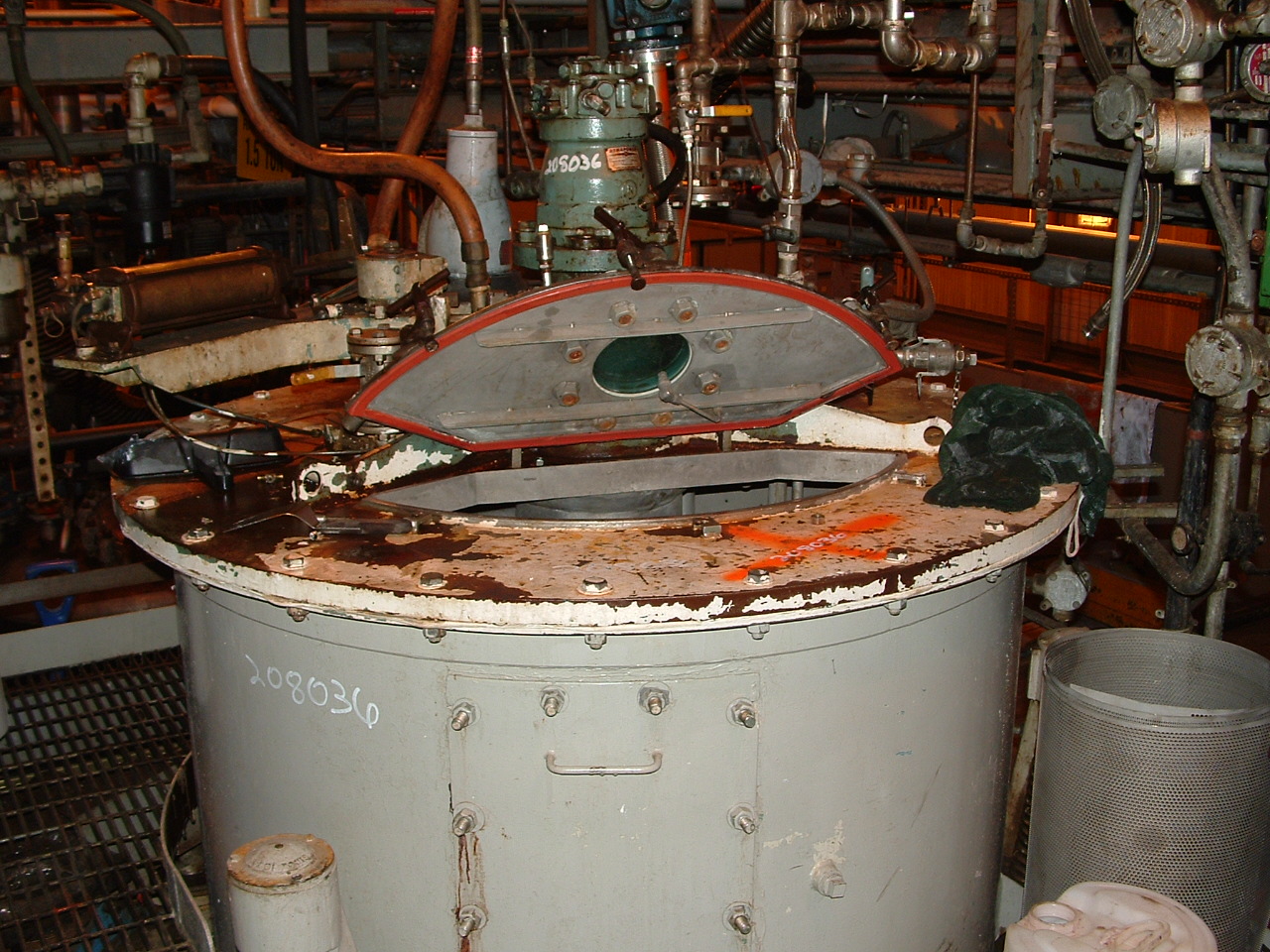  Stainless Steel 316 Auto Discharge-Bottom Centrifuge-Basket 1,219 mm (48 in) For Sale - IPP# 208036