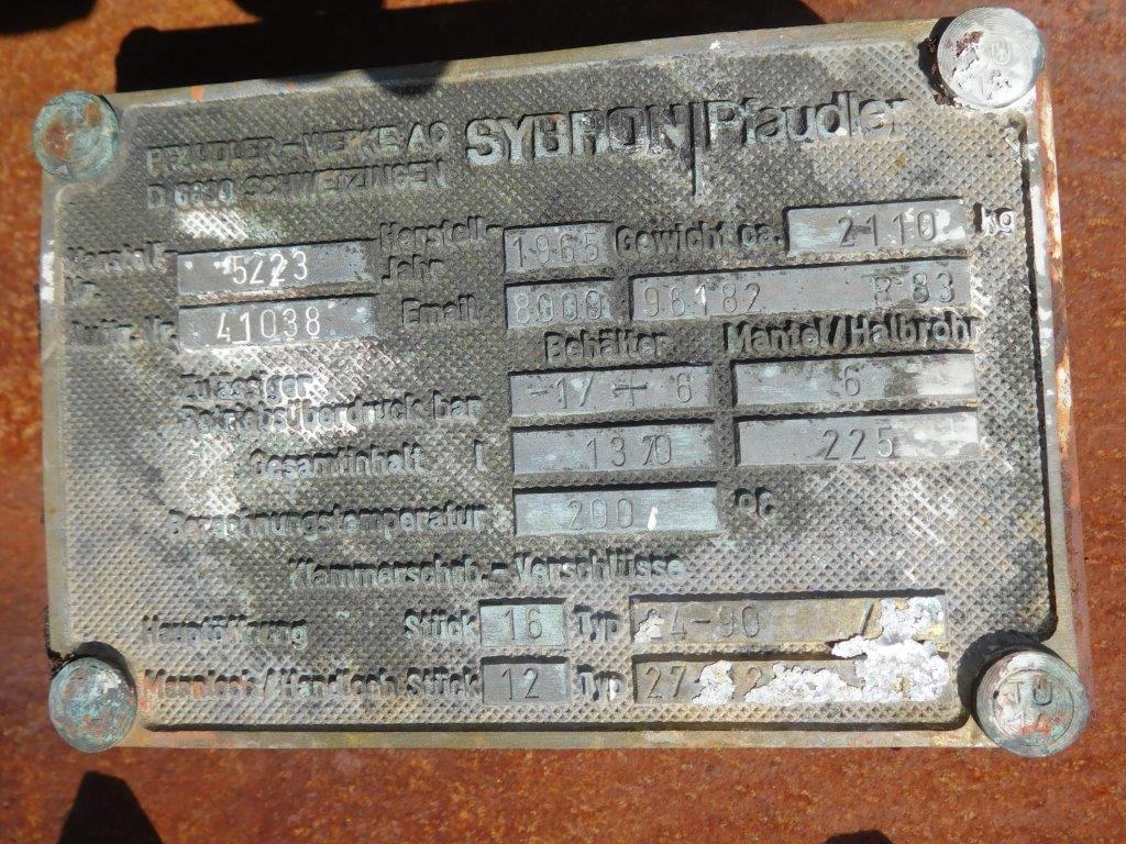 Glasslined Pfaudler E Batch-Type Agitated Reactor - IPP# 208267