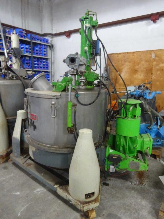  Stainless Steel 316 Auto Discharge-Bottom Centrifuge-Basket 1,000 mm (39.4 in) For Sale - IPP# 208274