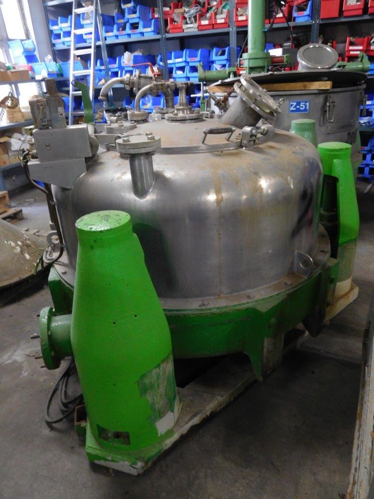  Stainless Steel Other Auto Discharge-Bottom Centrifuge-Basket 1,250 mm (49.2 in) For Sale - IPP# 208213