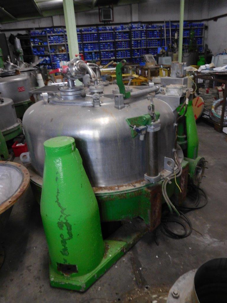  Stainless Steel Other Auto Discharge-Bottom Centrifuge-Basket 1,250 mm (49.2 in) For Sale - IPP# 208213