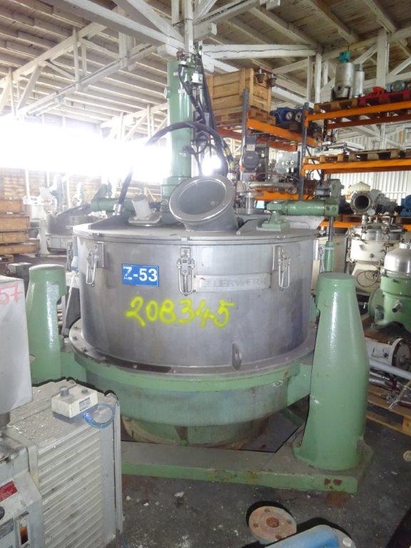  Stainless Steel Austenitic Auto Discharge-Bottom Centrifuge-Basket 1,250 mm (49.2 in) For Sale - IPP# 208345