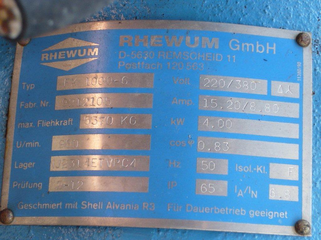 Carbon Steel Rhewum WAF6/95X225/135/1 Separators Screener - IPP# 208480