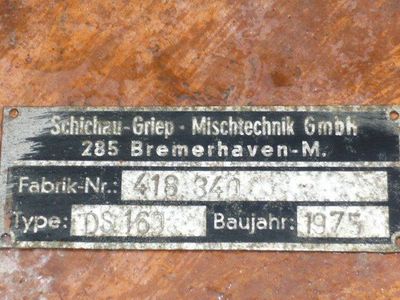 Stainless Steel 321 SCHICHAU-GRIEP DS 160 Mixer-Ribbon & Paddle - IPP# 208406