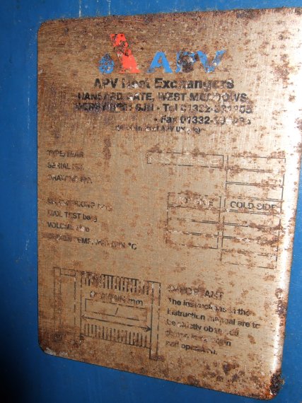  Plate and Frame Heat Exchanger 9.9 m² (107 ft²) Stainless Steel 316 For Sale - IPP# 209868
