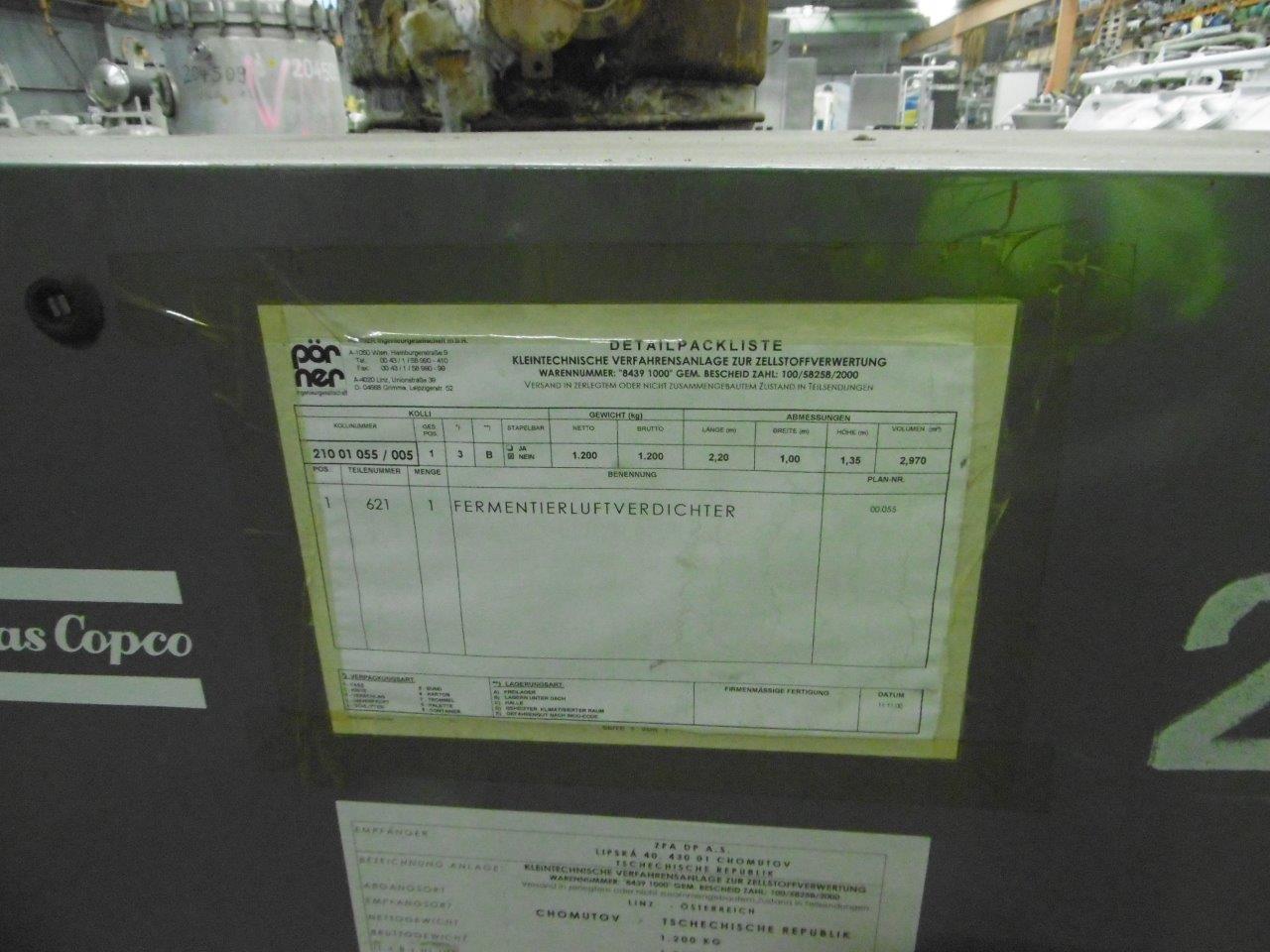  Carbon Steel Rotary Compressor 511.2 m3/h (300.9 CFM) For Sale - IPP# 201483