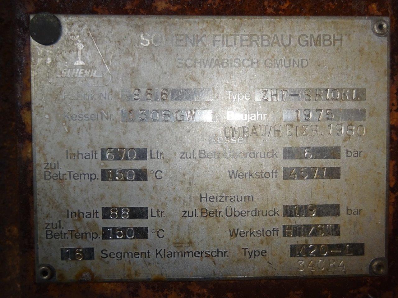  Stainless Steel Austenitic Pressure Leaf Filter 4.7 m² (50.6 ft²) For Sale - IPP# 202747