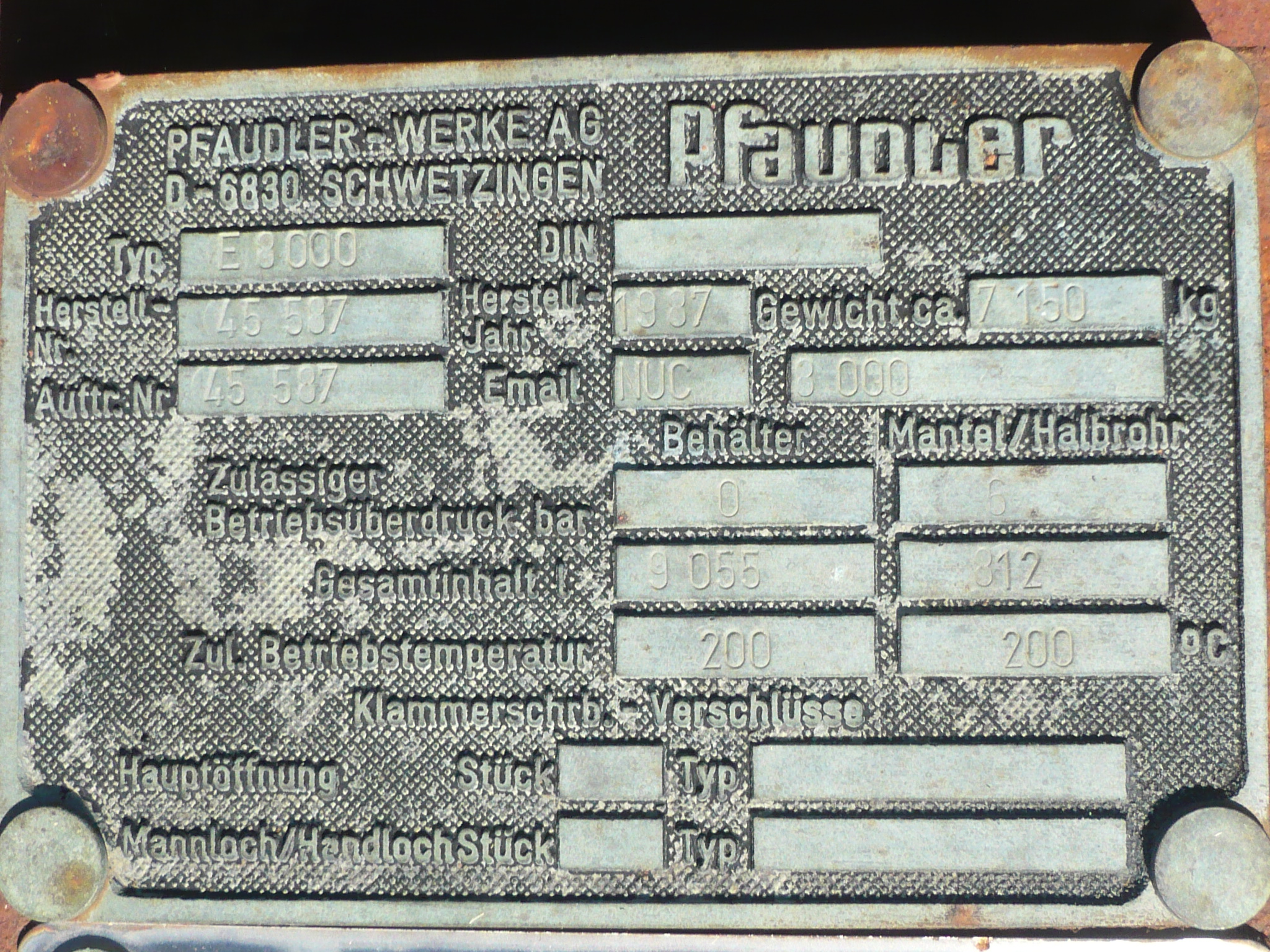 Glasslined Pfaudler E Batch Type Body Only Reactor - IPP# 202754