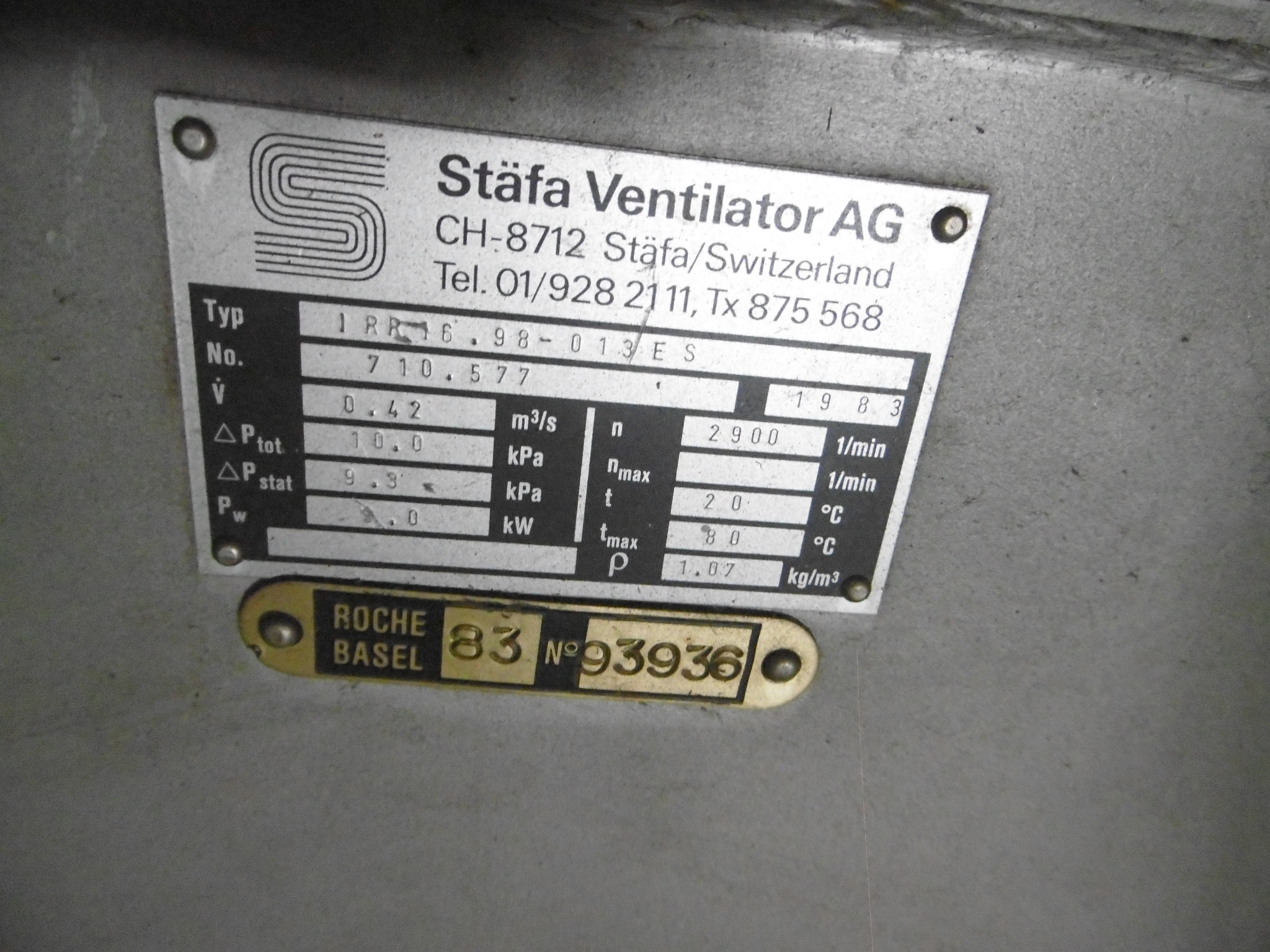  Stainless Steel 321  Blower 1,512 m3/h (889.9 CFM) For Sale - IPP# 214047
