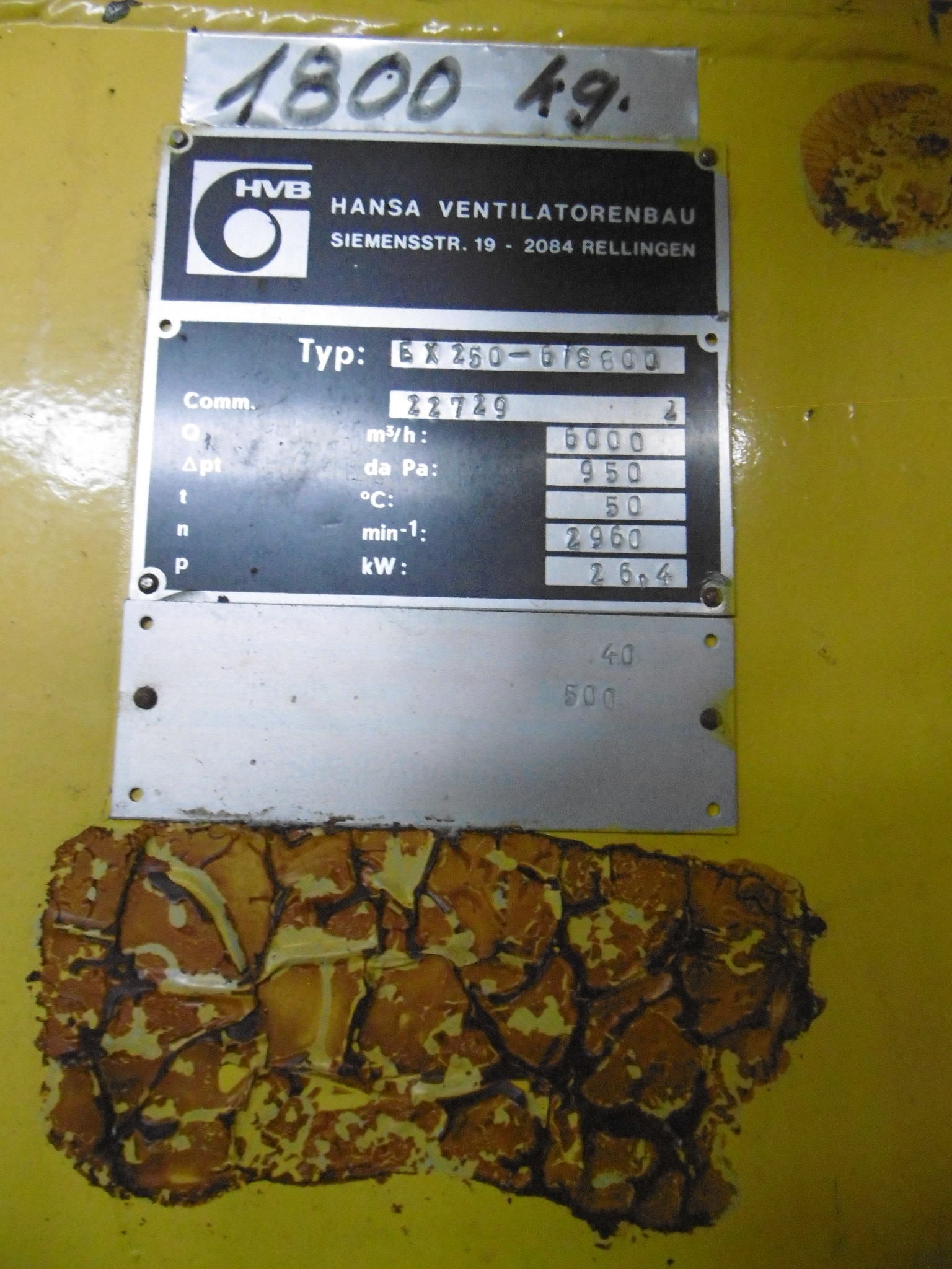   Blower 6,000 m3/h (3,550 CFM) Stainless Steel Other For Sale - IPP# 214069