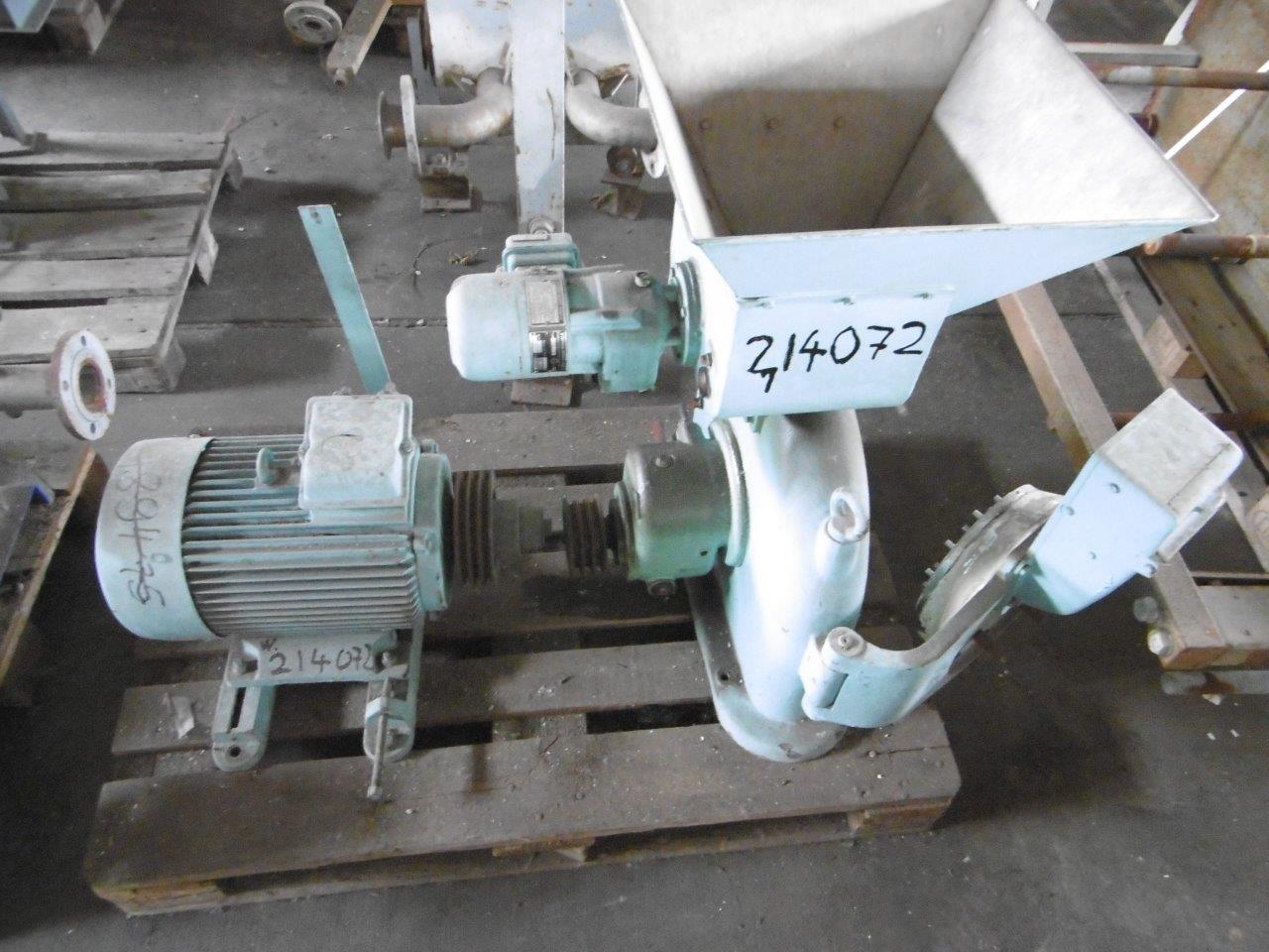  Stainless Steel 316 Granulator/Disintegrator Pulverizer 11 kW (14.8 HP) For Sale - IPP# 214072