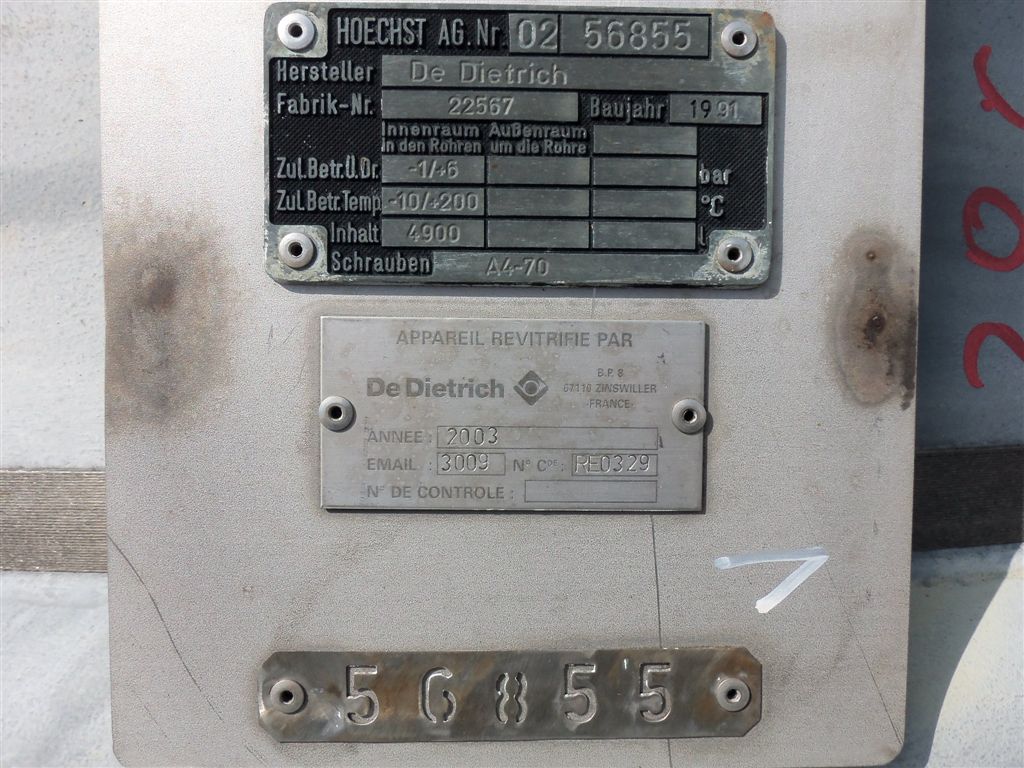Glasslined DeDietrich  Tank - IPP# 214154