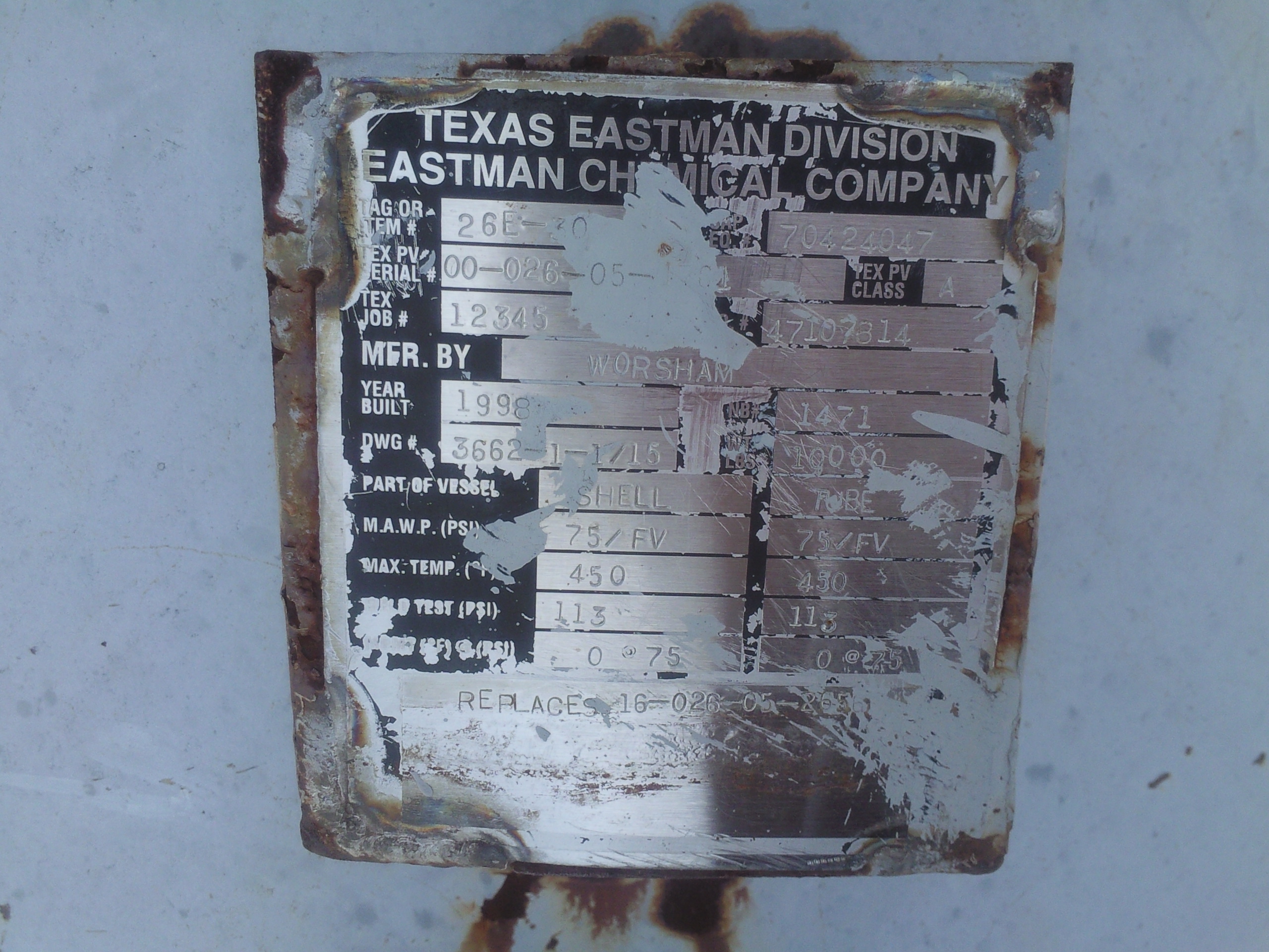 Stainless Steel 304 Worsham Shell and Tube Heat Exchanger - IPP# 214337