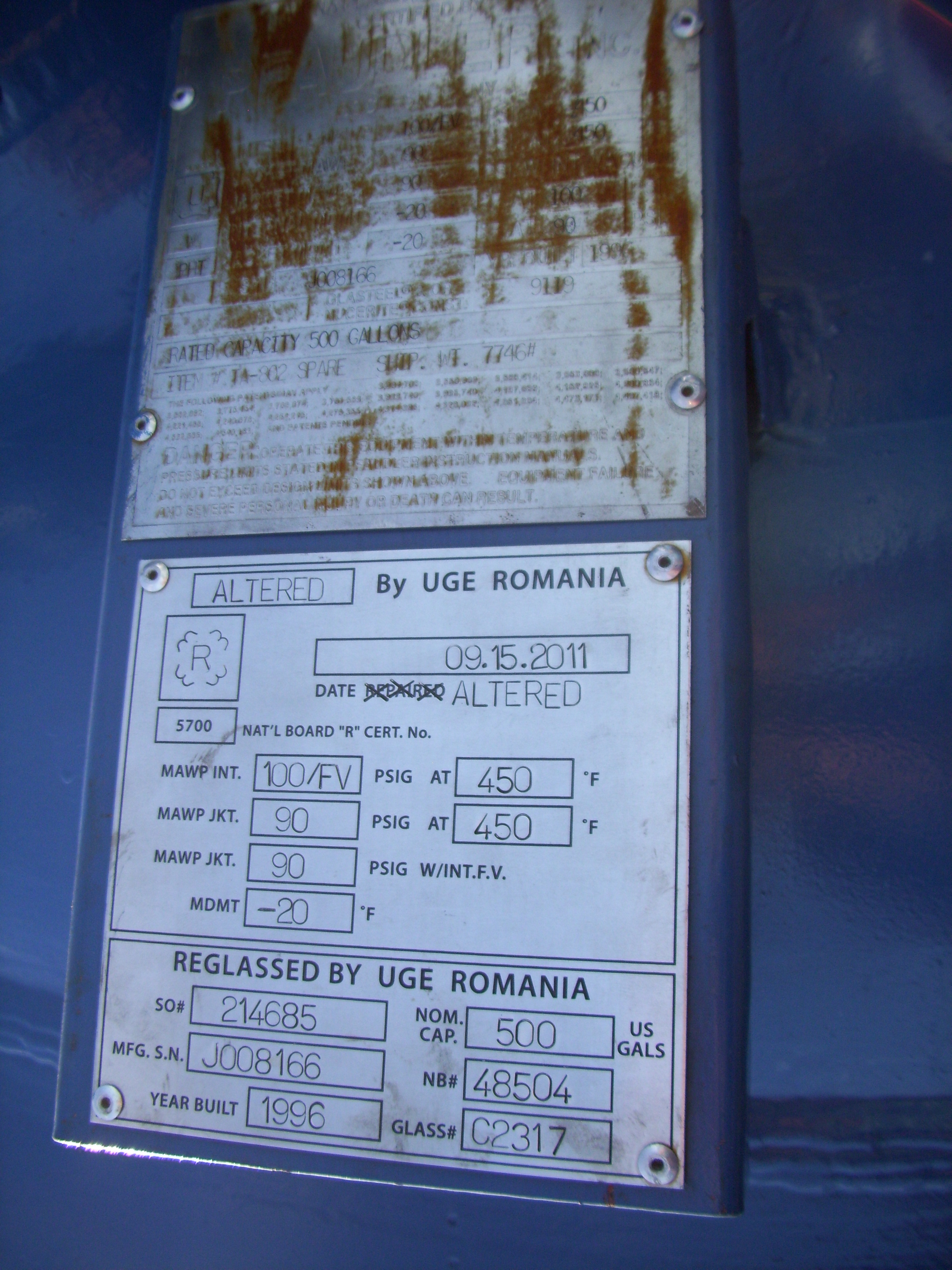 Glasslined Pfaudler KC Batch-Type Agitated Reactor - IPP# 214685