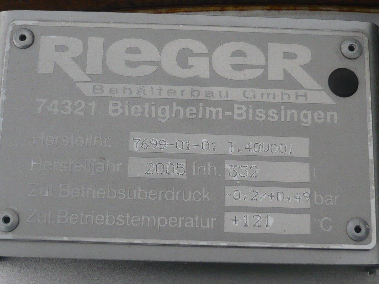 Stainless Steel 904 Rieger  Tank - IPP# 214780
