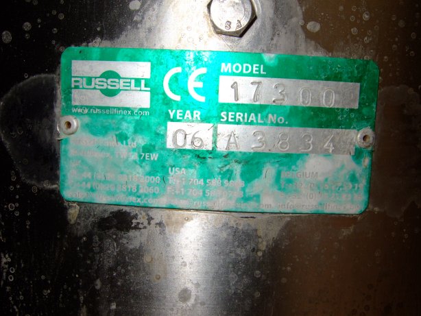 Stainless Steel 316 Russell Finex 173000 Separators Screener - IPP# 215325