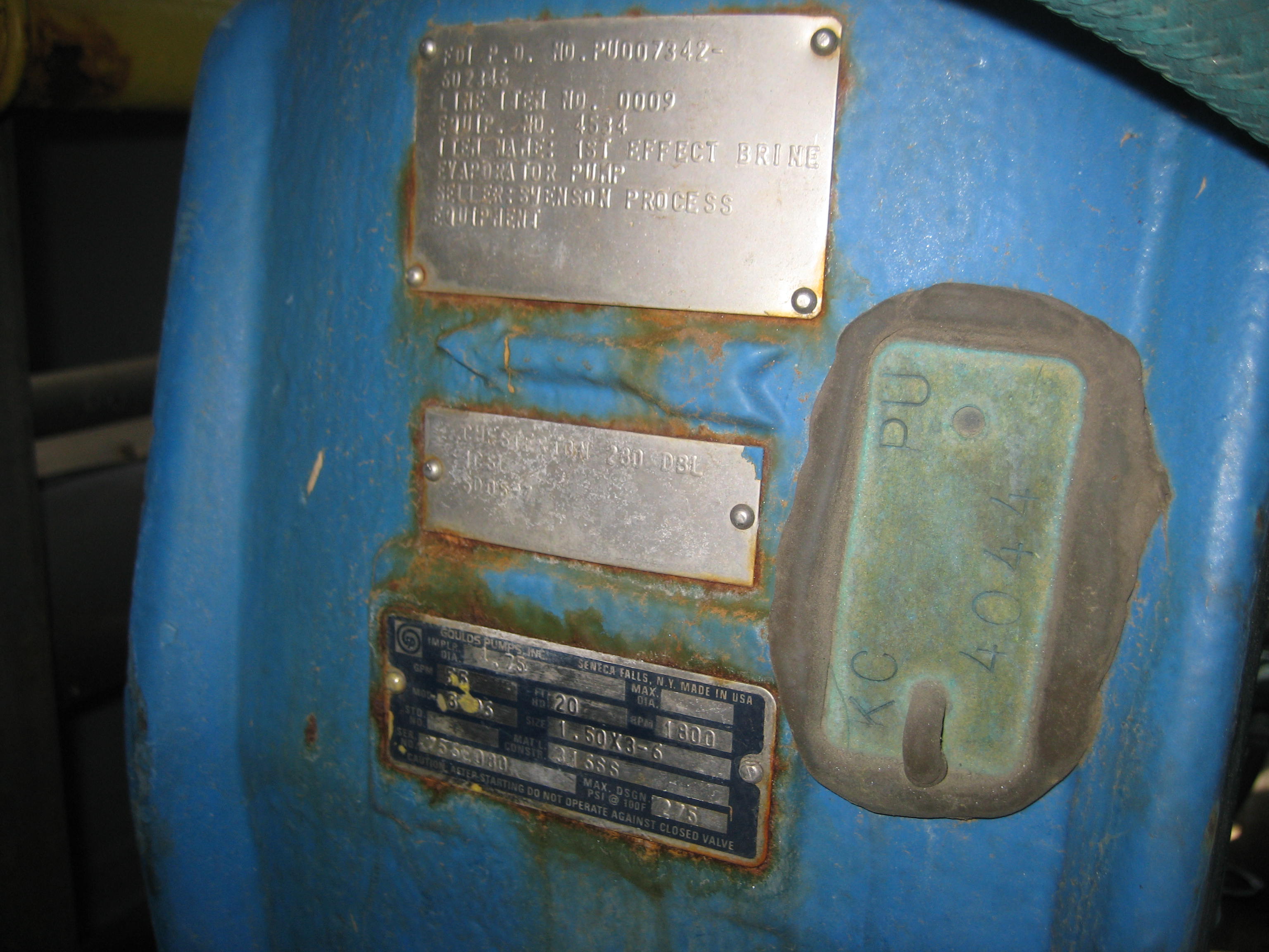 Stainless Steel 304 Goulds ITT Centrifugal Pump - IPP# 216081