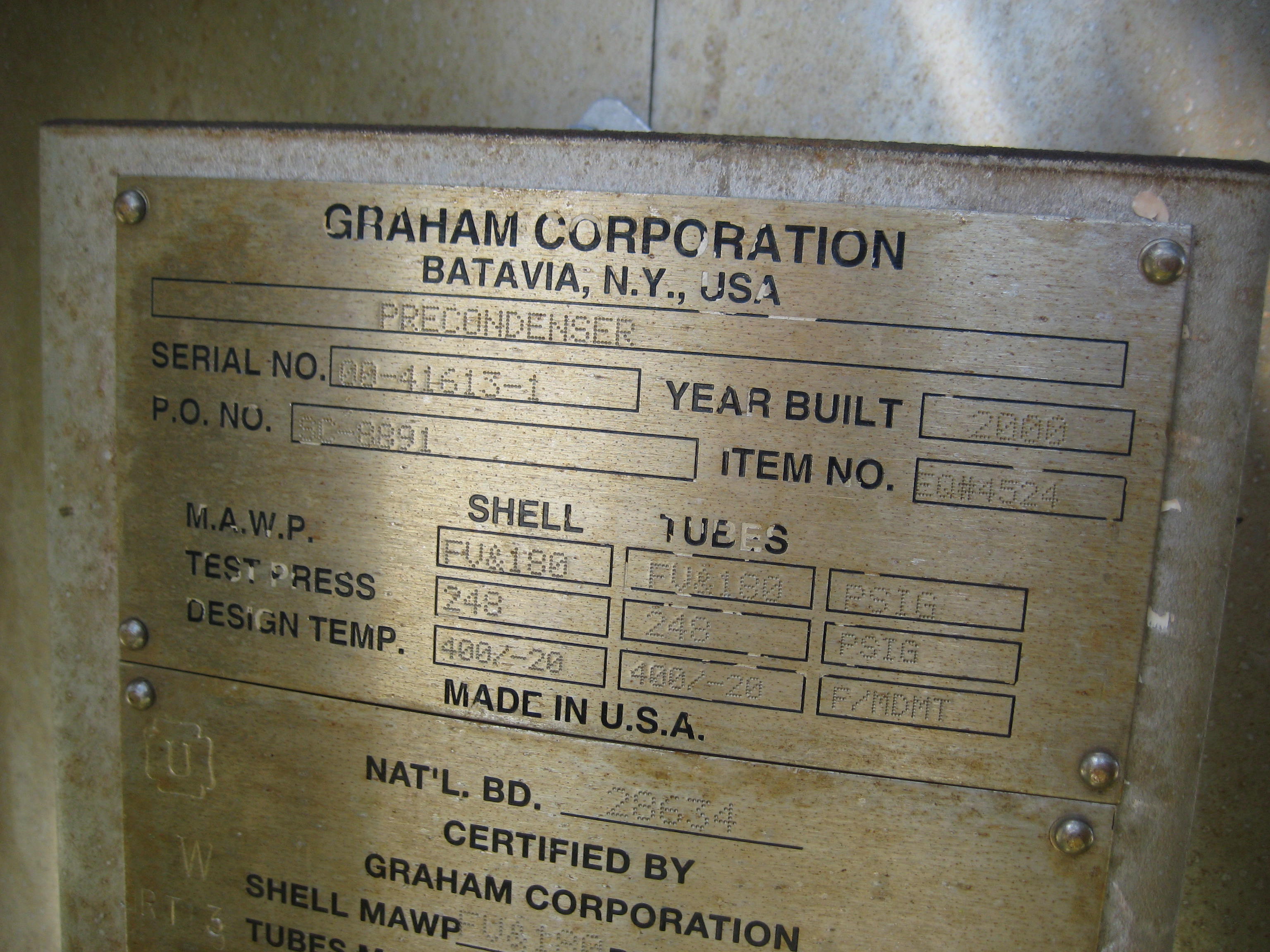 Stainless Steel 304 Shell and Tube Heat Exchanger - IPP# 216085