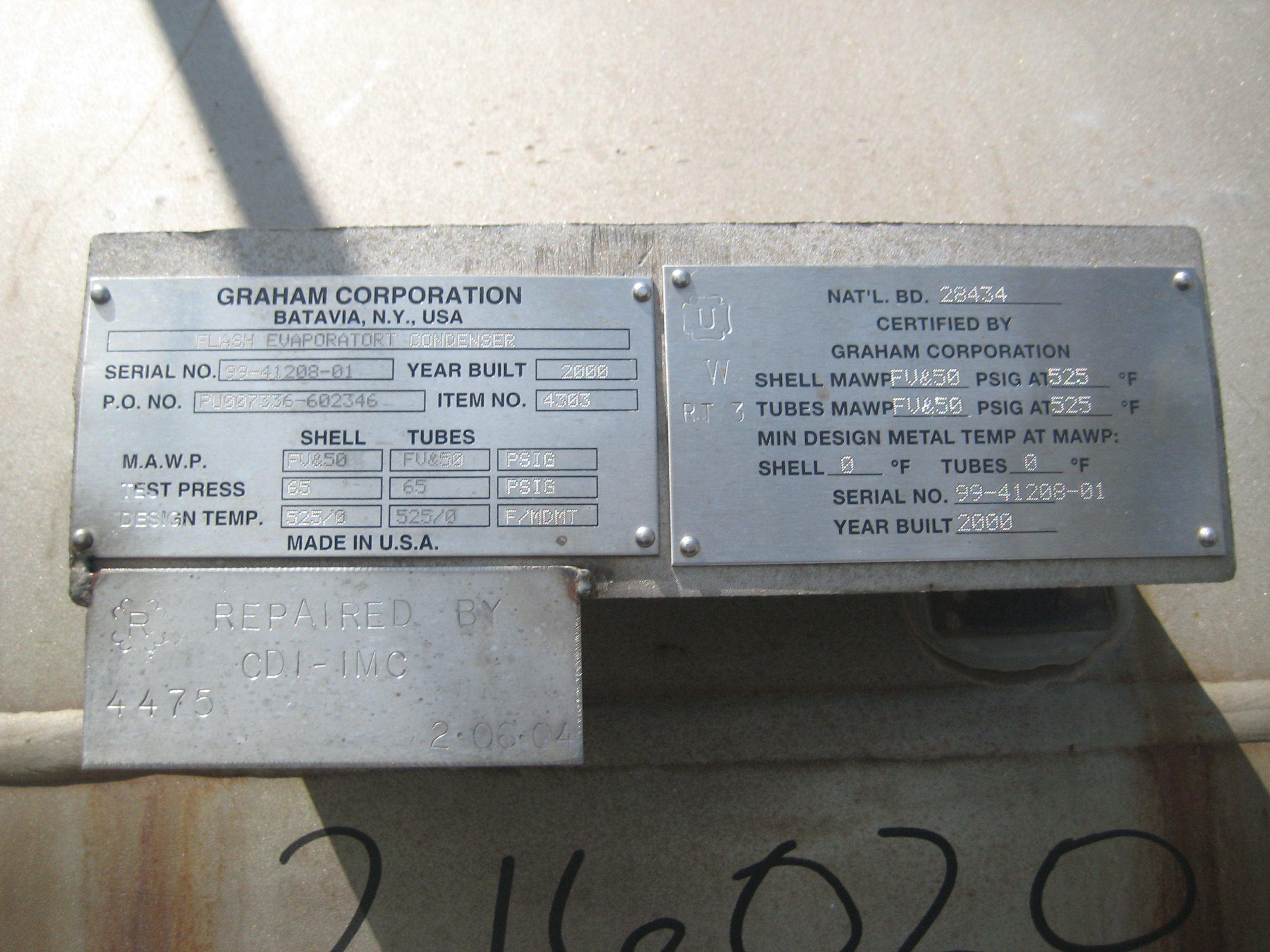 Stainless Steel 304 Shell and Tube Heat Exchanger - IPP# 216020