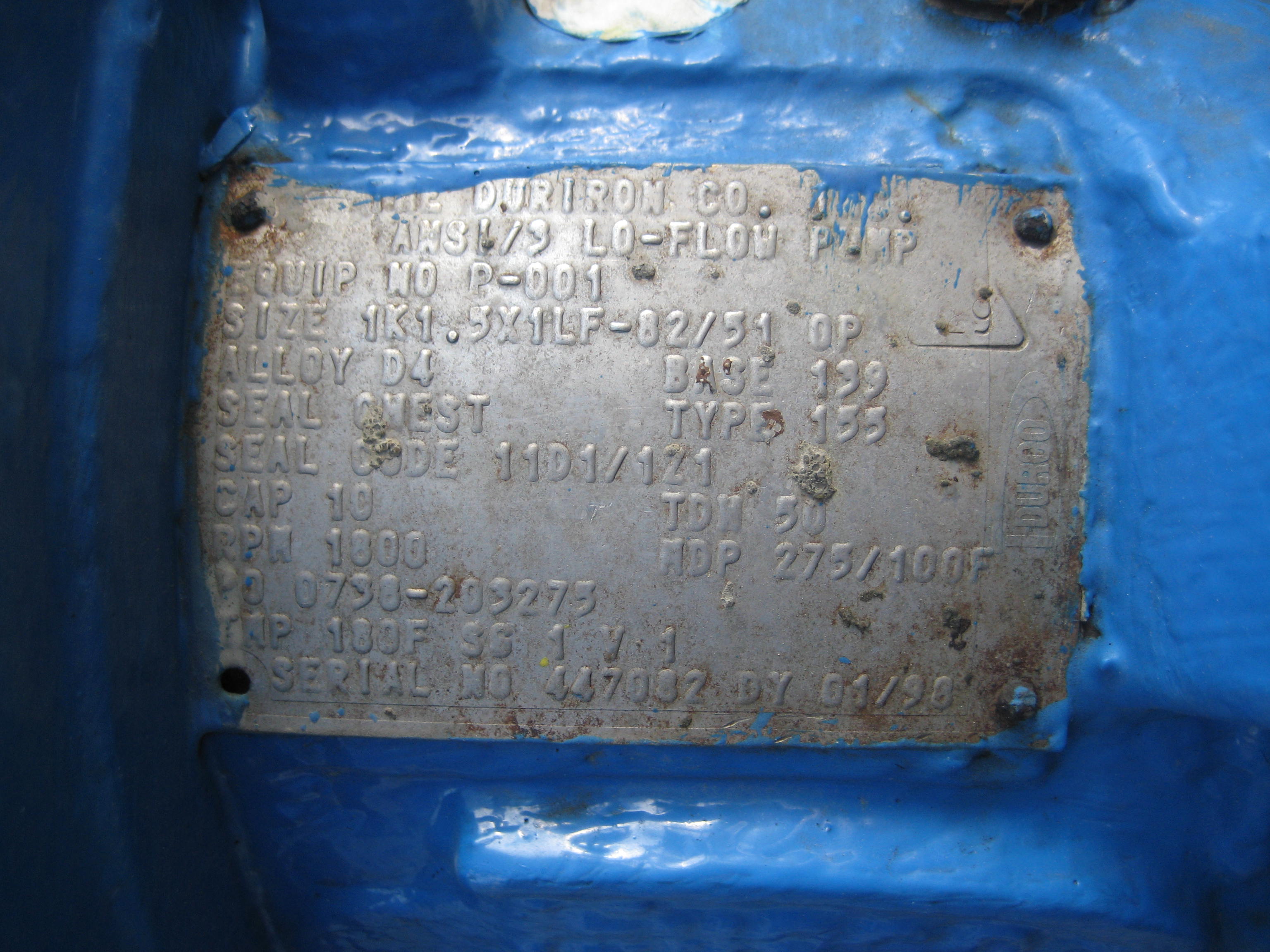 Stainless Steel 316 A.W. Chesterton Centrifugal Pump - IPP# 216024