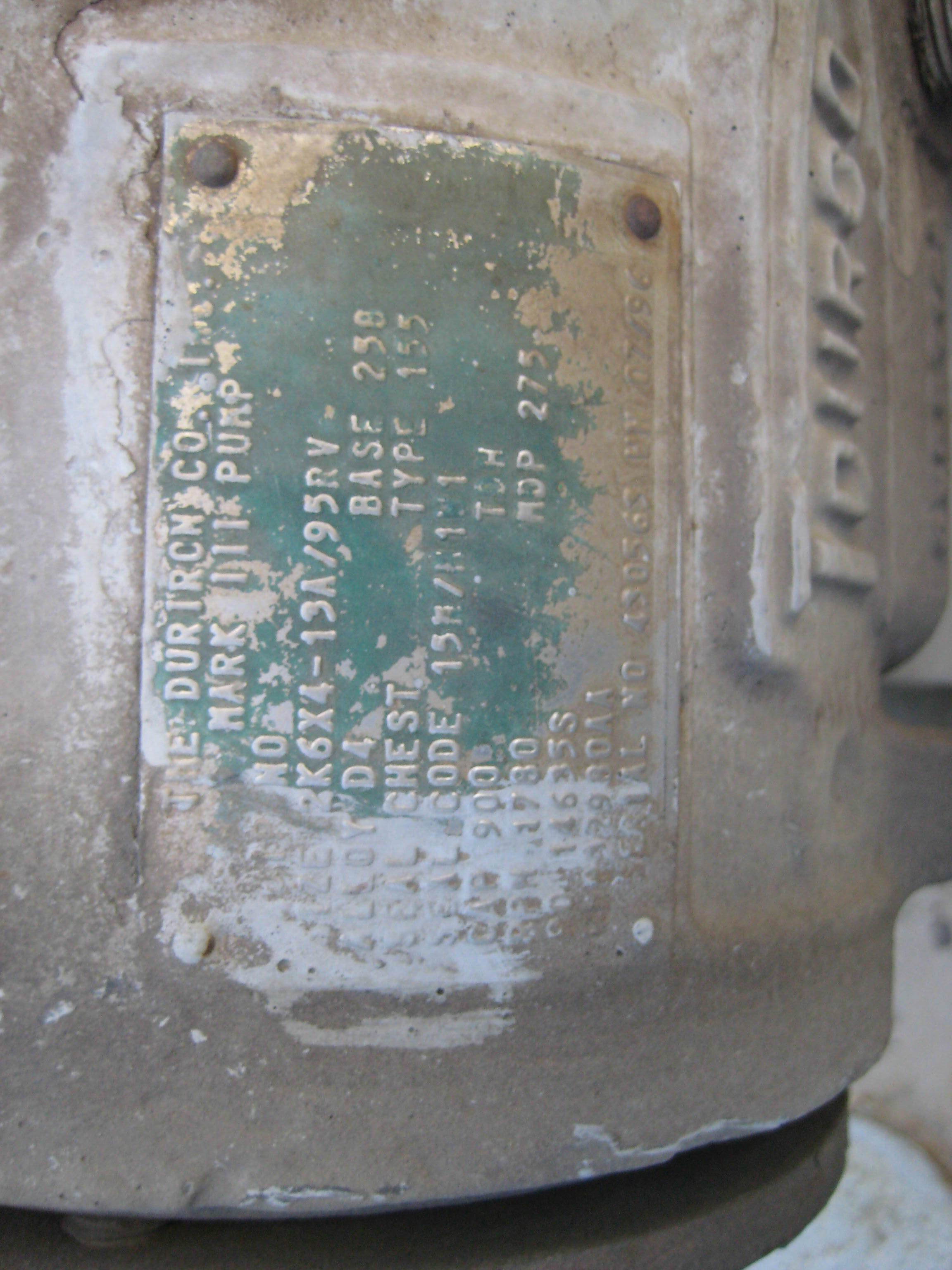 Stainless Steel 304 Durco Centrifugal Pump - IPP# 216106
