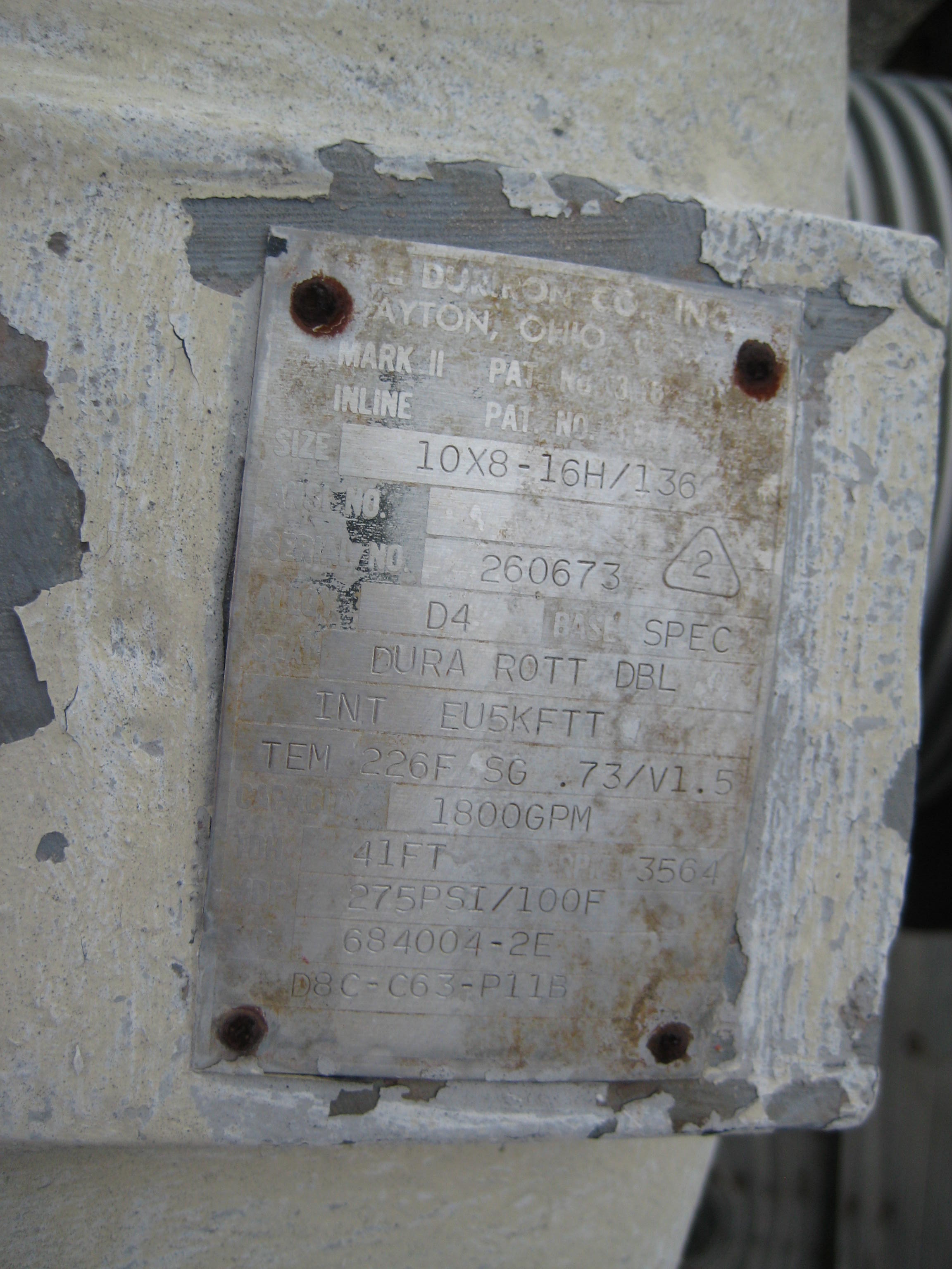  Centrifugal Pump 408.8 m3/h (1,800 GPM) Stainless Steel 316 For Sale - IPP# 216246