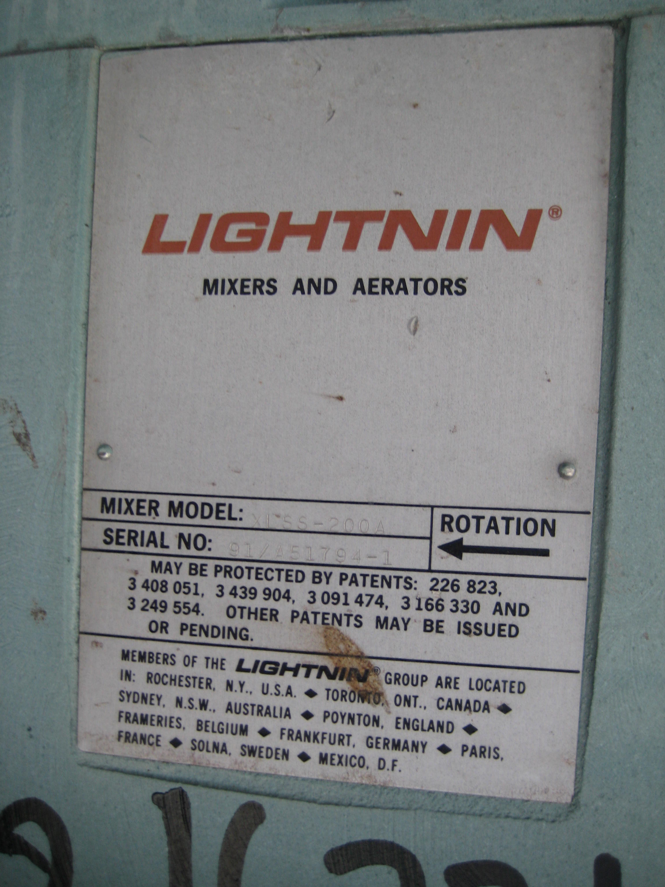  Carbon Steel Drive Agitator 1.49 kW (2 HP) For Sale - IPP# 216236