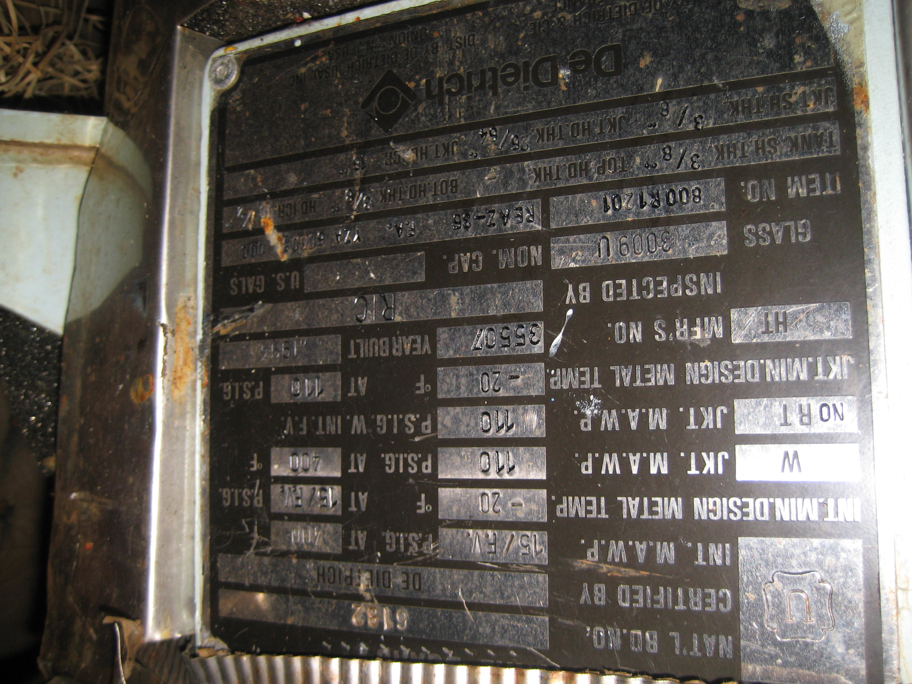 Glasslined DeDietrich Batch-Type Agitated Reactor - IPP# 216355