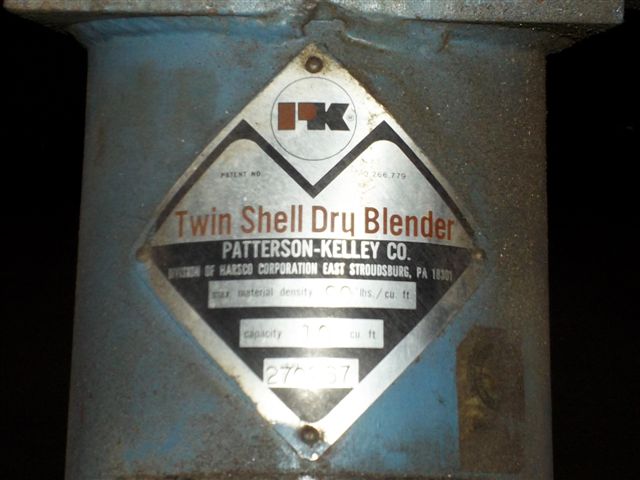 Stainless Steel 304 Patterson Kelly Mixer-Twin Shell & Double Cone - IPP# 216387